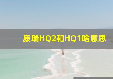 康瑞HQ2和HQ1啥意思