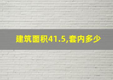 建筑面积41.5,套内多少