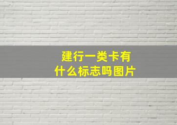 建行一类卡有什么标志吗图片