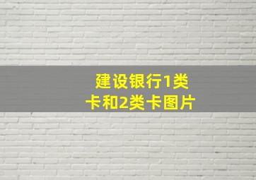 建设银行1类卡和2类卡图片