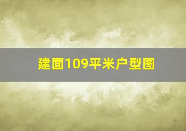 建面109平米户型图