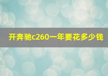 开奔驰c260一年要花多少钱