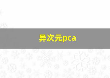 异次元pca