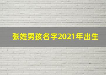 张姓男孩名字2021年出生