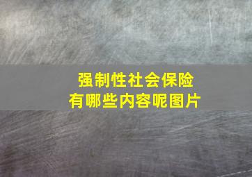 强制性社会保险有哪些内容呢图片