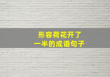 形容荷花开了一半的成语句子