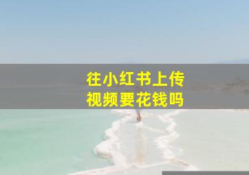 往小红书上传视频要花钱吗