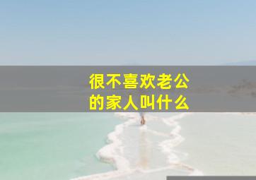 很不喜欢老公的家人叫什么