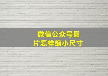 微信公众号图片怎样缩小尺寸