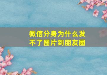 微信分身为什么发不了图片到朋友圈