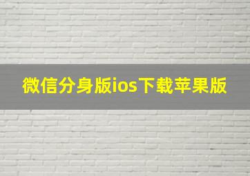 微信分身版ios下载苹果版