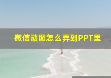 微信动图怎么弄到PPT里