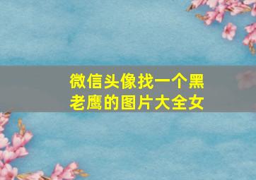 微信头像找一个黑老鹰的图片大全女