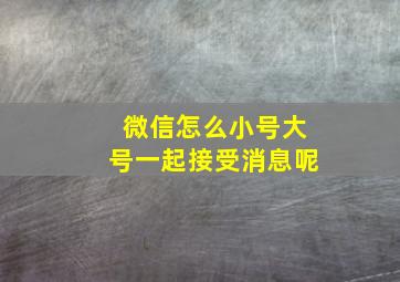 微信怎么小号大号一起接受消息呢