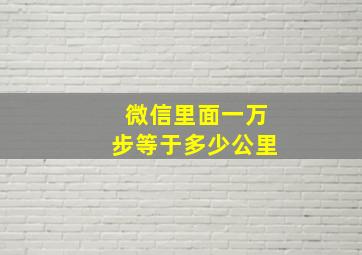 微信里面一万步等于多少公里