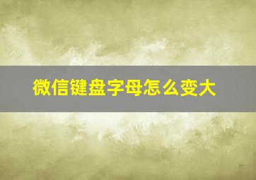 微信键盘字母怎么变大