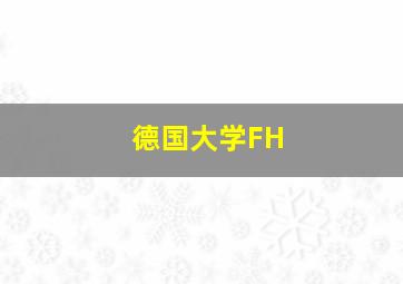 德国大学FH