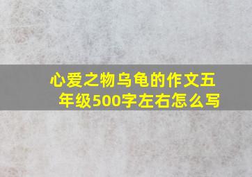 心爱之物乌龟的作文五年级500字左右怎么写