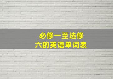 必修一至选修六的英语单词表