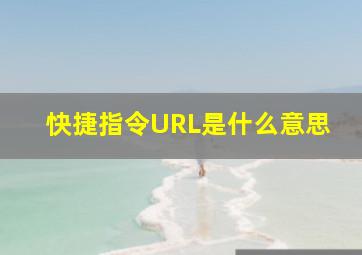 快捷指令URL是什么意思