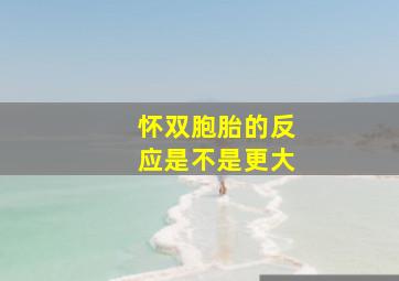 怀双胞胎的反应是不是更大