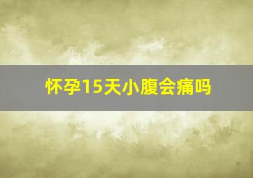 怀孕15天小腹会痛吗