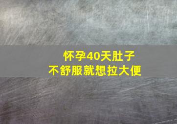 怀孕40天肚子不舒服就想拉大便