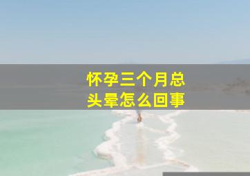 怀孕三个月总头晕怎么回事