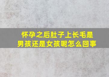 怀孕之后肚子上长毛是男孩还是女孩呢怎么回事