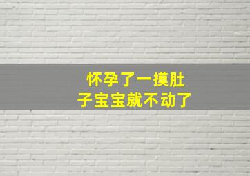 怀孕了一摸肚子宝宝就不动了