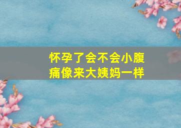 怀孕了会不会小腹痛像来大姨妈一样