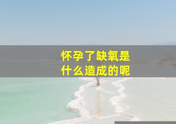 怀孕了缺氧是什么造成的呢