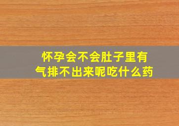 怀孕会不会肚子里有气排不出来呢吃什么药