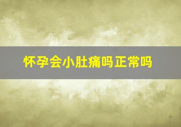 怀孕会小肚痛吗正常吗