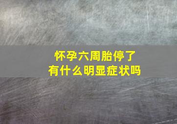 怀孕六周胎停了有什么明显症状吗