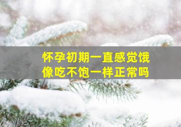 怀孕初期一直感觉饿像吃不饱一样正常吗