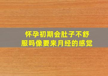 怀孕初期会肚子不舒服吗像要来月经的感觉