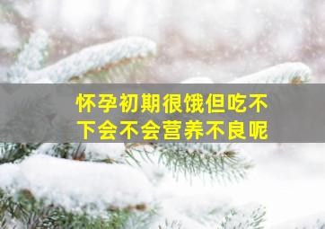 怀孕初期很饿但吃不下会不会营养不良呢