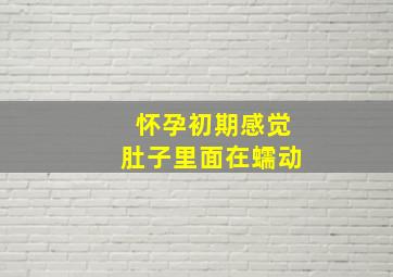 怀孕初期感觉肚子里面在蠕动