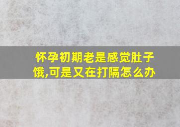 怀孕初期老是感觉肚子饿,可是又在打隔怎么办