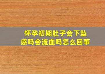 怀孕初期肚子会下坠感吗会流血吗怎么回事