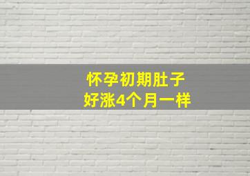 怀孕初期肚子好涨4个月一样