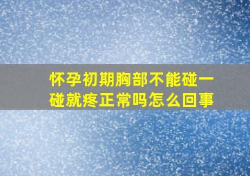 怀孕初期胸部不能碰一碰就疼正常吗怎么回事