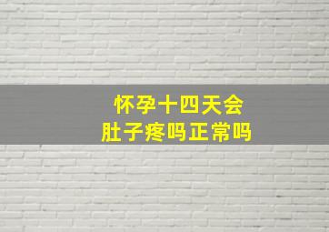 怀孕十四天会肚子疼吗正常吗