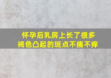 怀孕后乳房上长了很多褐色凸起的斑点不痛不痒