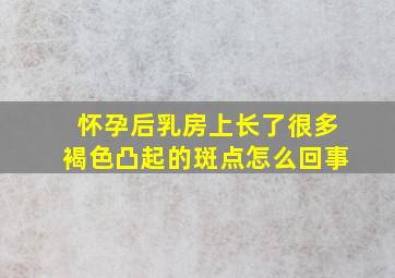 怀孕后乳房上长了很多褐色凸起的斑点怎么回事