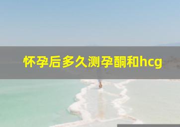 怀孕后多久测孕酮和hcg