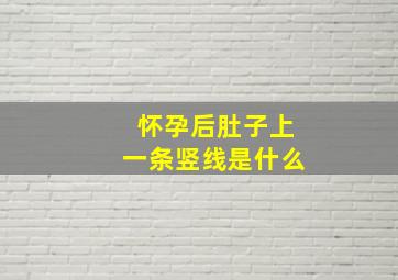 怀孕后肚子上一条竖线是什么