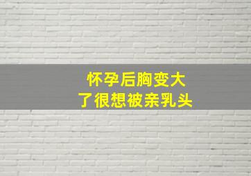 怀孕后胸变大了很想被亲乳头