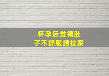 怀孕后觉得肚子不舒服想拉屎